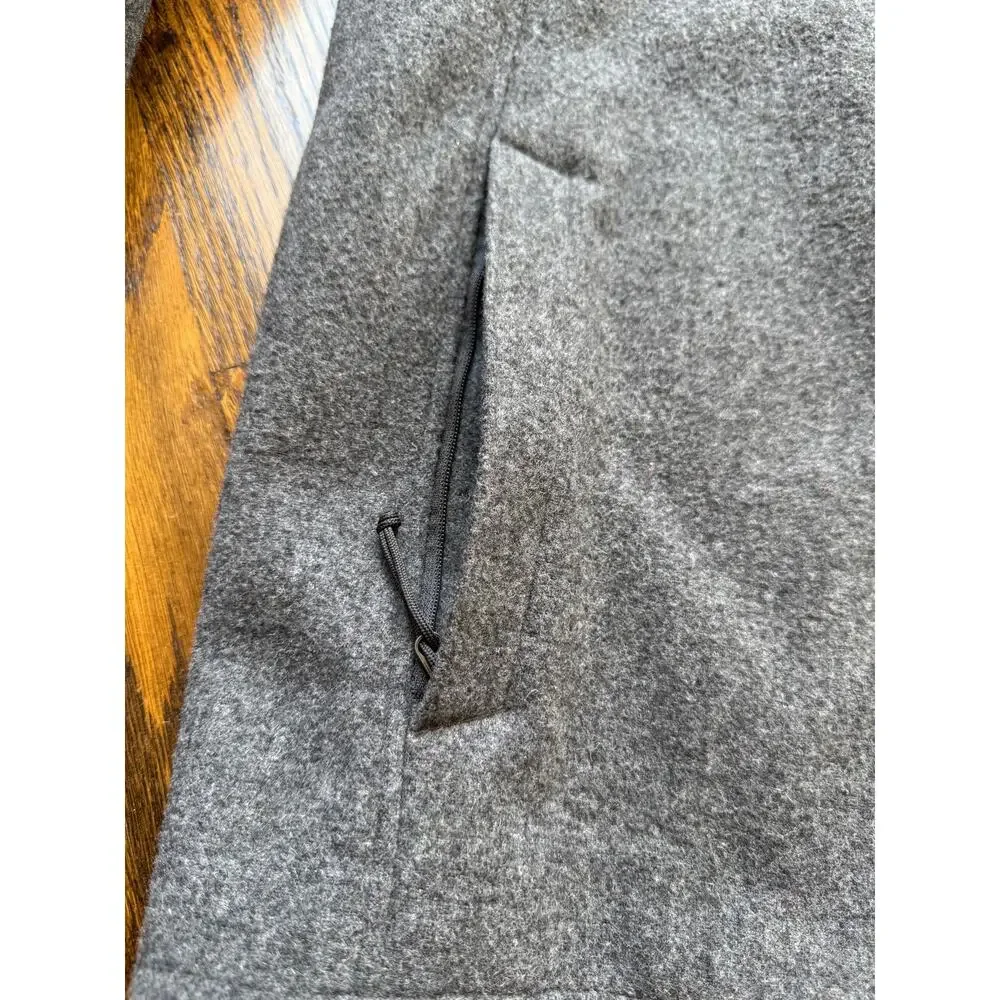 The North Face Mens M Grey Wool Blend Denali Full Zip Fleece Interior Jacket